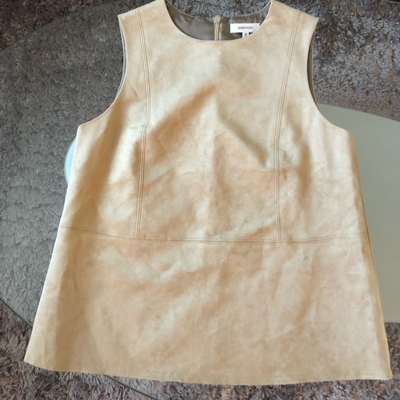 ⭐️ARITZIA⭐️ NWOT Faux Suede Babaton Rolando Blouse - Picture 2 of 5